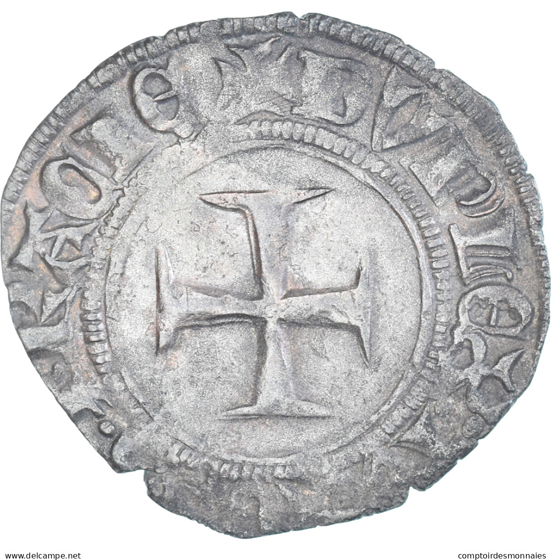 Monnaie, France, Charles VI, Double Tournois, 1380-1422, TTB, Billon - 1380-1422 Charles VI Le Fol