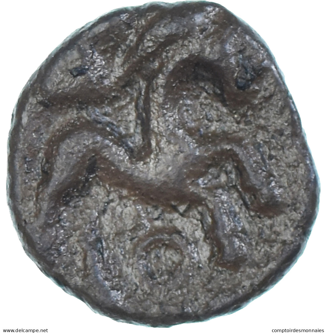 Monnaie, Ambiens, Bronze Au Cheval, 60-40 BC, TB+, Bronze, Delestrée:369 - Celtic