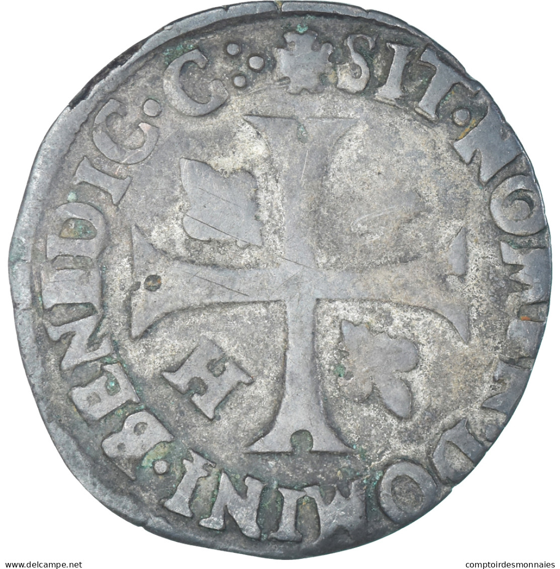 Monnaie, France, Henri III, Douzain Aux Deux H, 1576, Toulouse, 2nd Type, TB+ - 1574-1589 Henri III