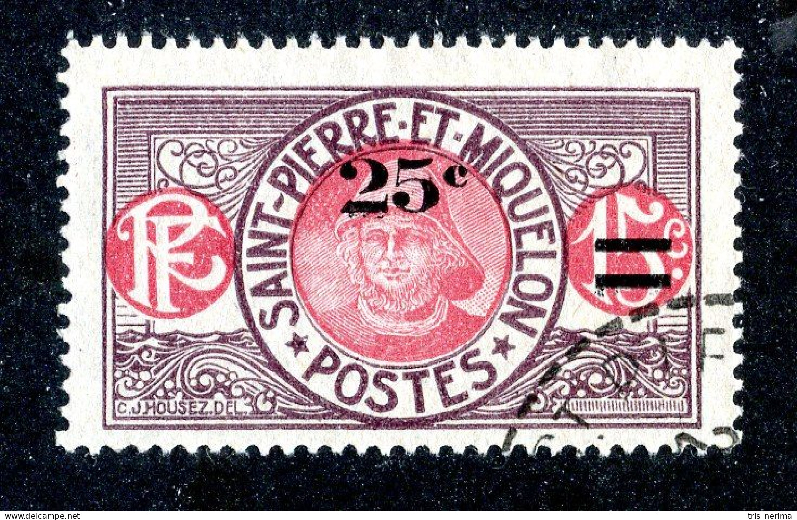 1022 Wx St Pierre 1924 Scott 121 Used (Lower Bids 20% Off) - Used Stamps