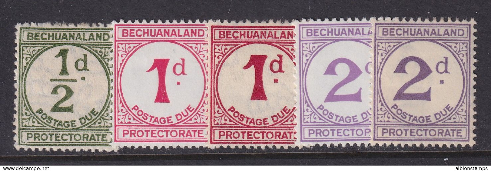 Bechuanaland Protectorate, Scott J4-J6, J5a-J6a (SG D4-D6, D5a, D6c), MHR/LH - 1885-1895 Kolonie Van De Kroon