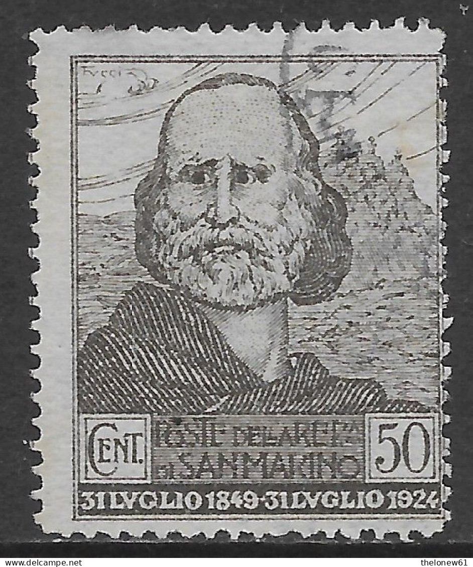 San Marino 1924 Garibaldi C50 Sa N.99 US - Usati