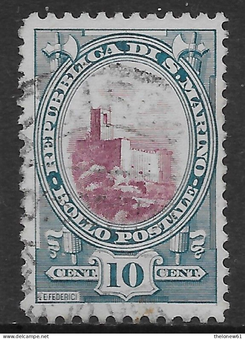 San Marino 1929 Ordinaria C10 Sa N.142 US - Usati