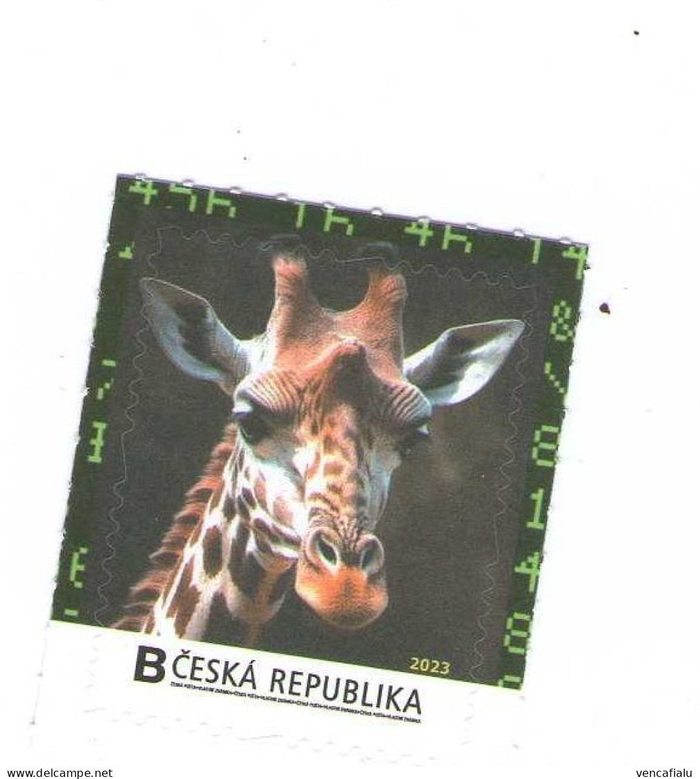 Czech Republic 2023 - By Computer Intelligence, Personalised Self-adhesive Stamp From MS,  MNH - Giraffes