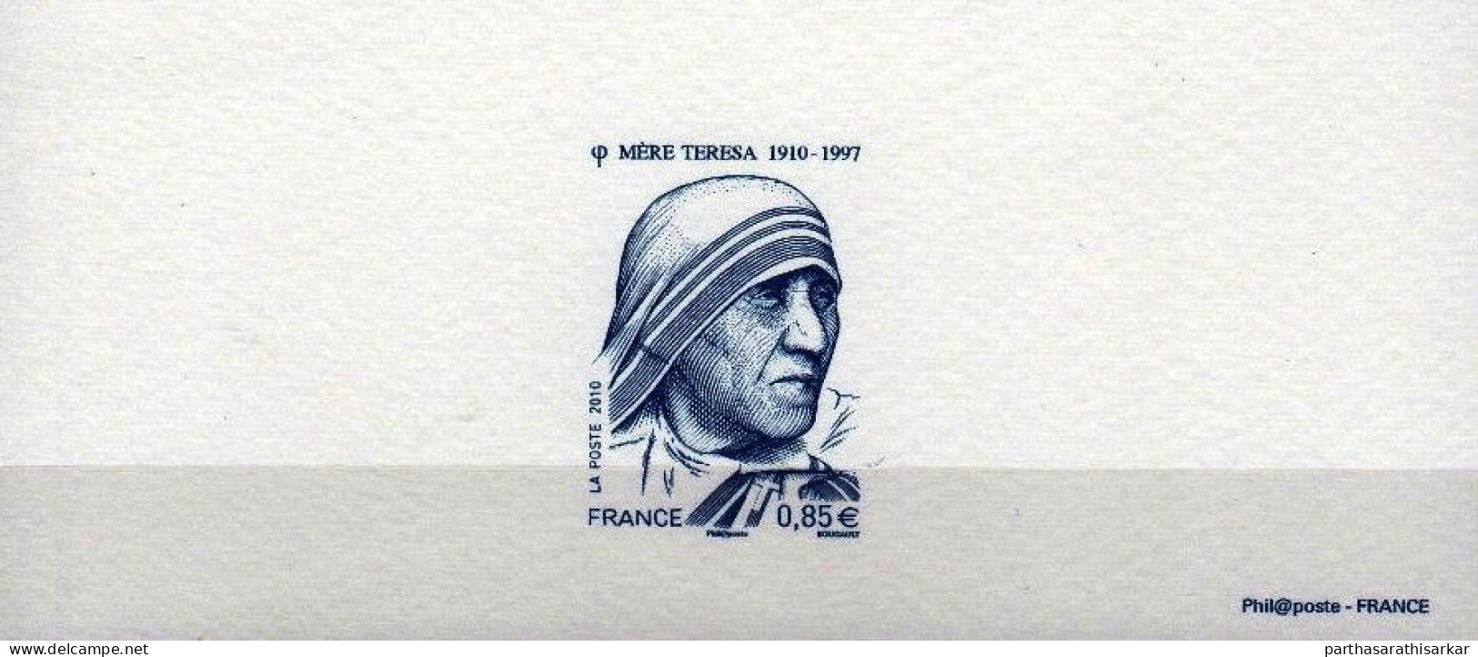FRANCE 2010 100TH BIRTH ANNIVERSARY OF MOTHER TERESA 1910-1997 OFFICIAL DIE PROOF RARE - Mother Teresa
