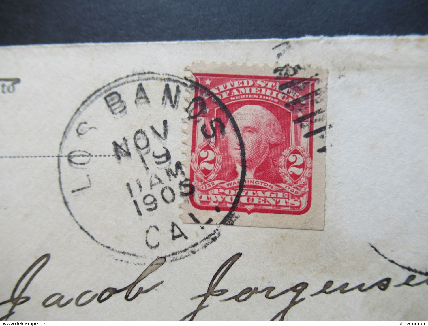 USA 1905 Ganzsachen Umschlag Mit ZuF Stempel Los Banos Cal. Nach Kettingholz Ank. Stempel Tandslet (Alser) - Briefe U. Dokumente