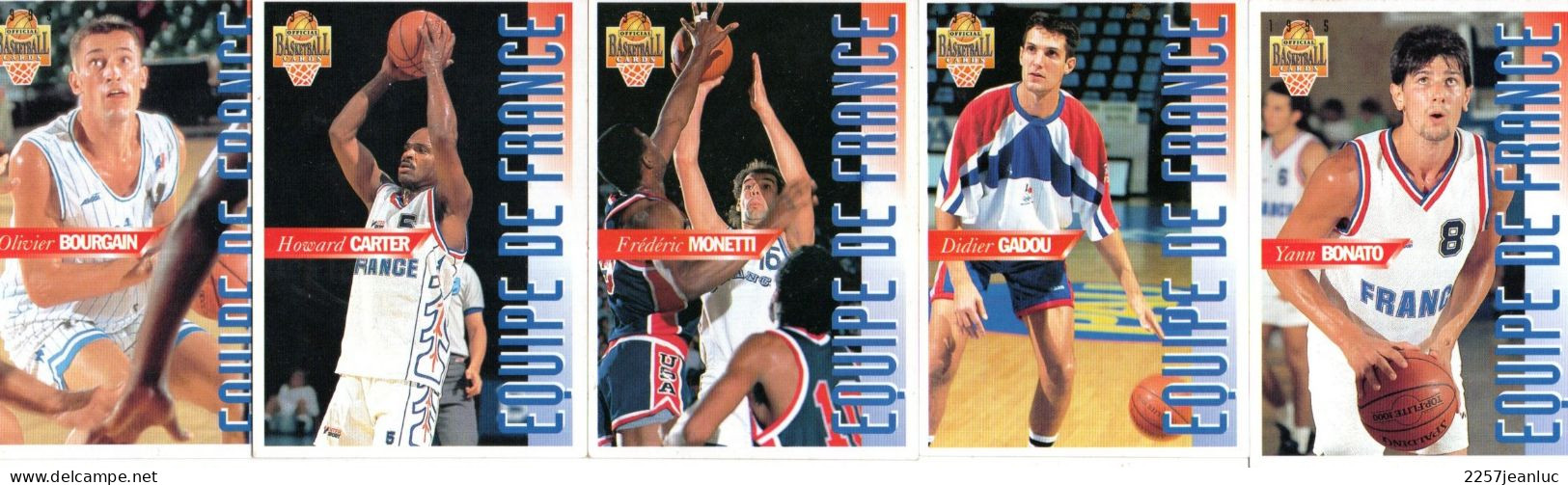 5 Cartes  Panini * Equipe De France Basket Ball 96/97 FR . 03  04  06.  09 . 13 - Basketbal