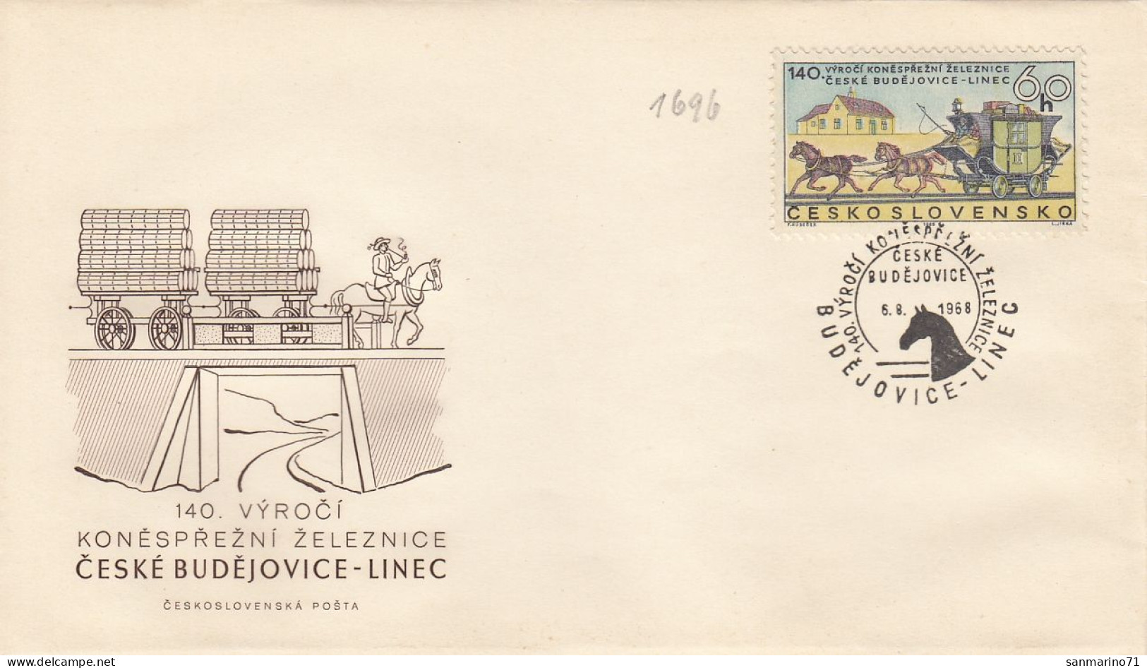 FDC CZECHOSLOVAKIA 1806 - Diligences