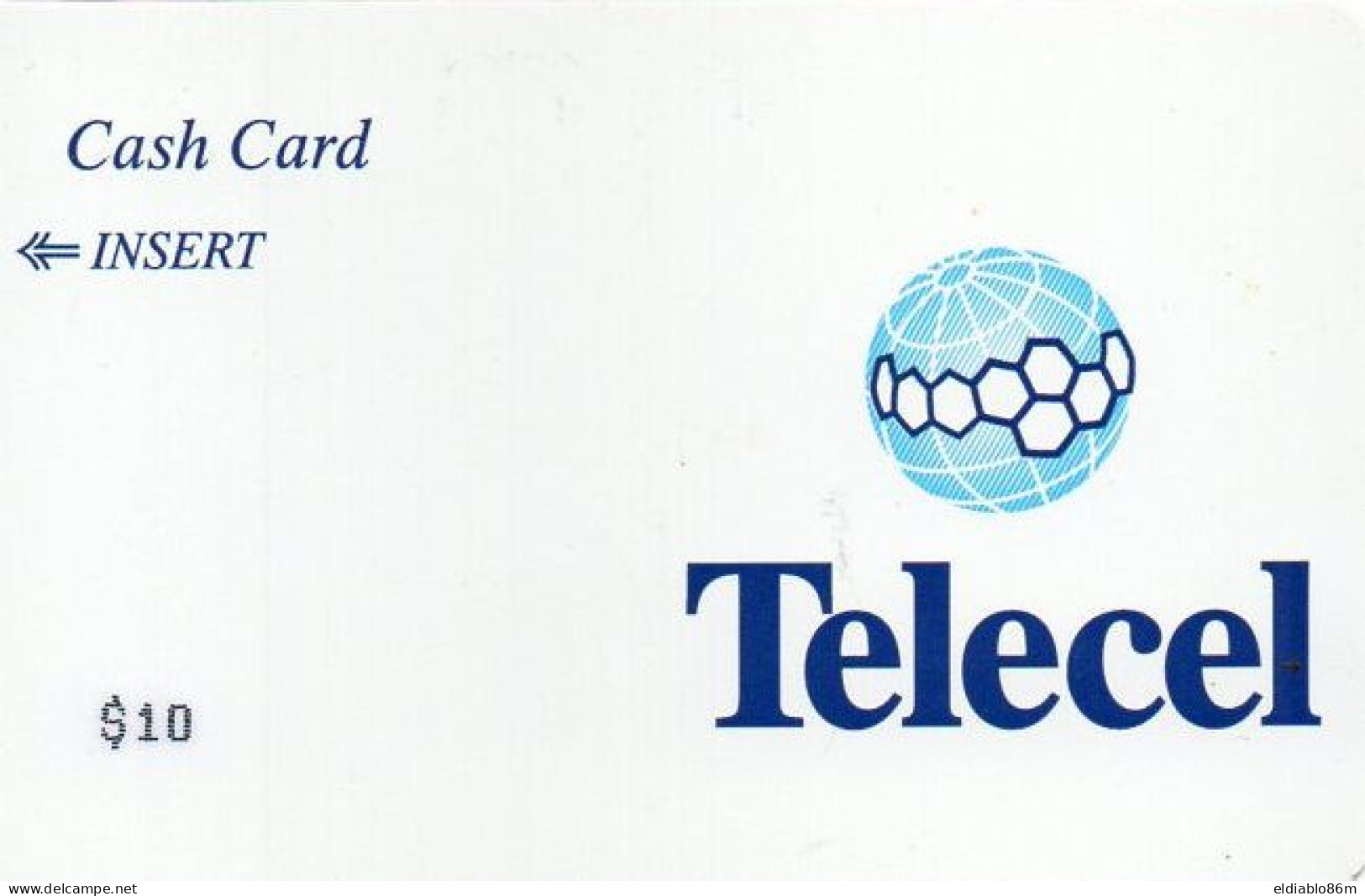 CONGO (KINSHANA) - MAGNETIC CARD - TELECEL LOGO $10 - Kongo