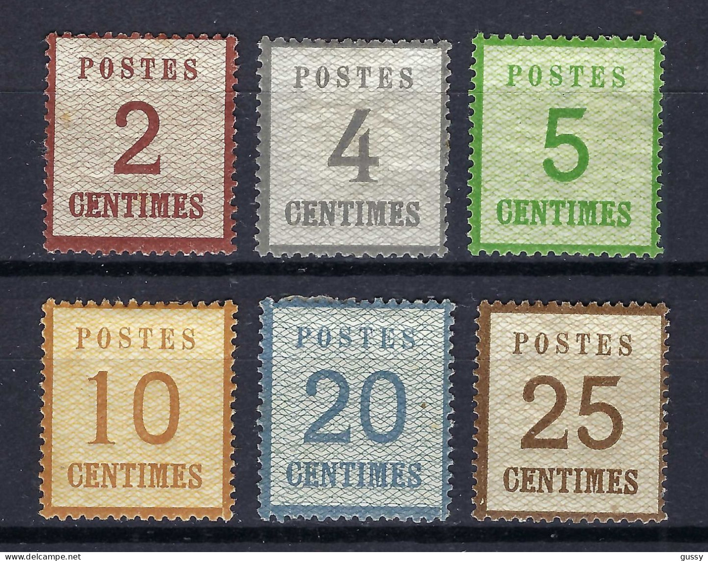 FRANCE Alsace-Lorraine Ca.1871: Lot De Neufs*, Aminci Sur Le 5c, Forte Cote - Unused Stamps