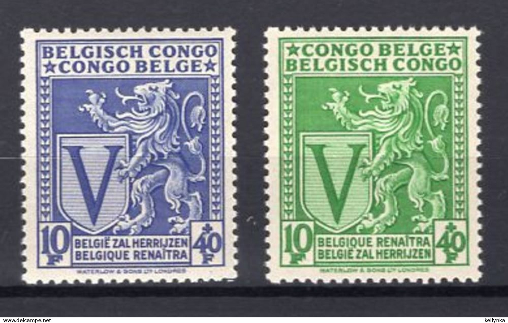 Congo Belge - 268/269 - Lion Héraldique - 1942 - MNH - Unused Stamps