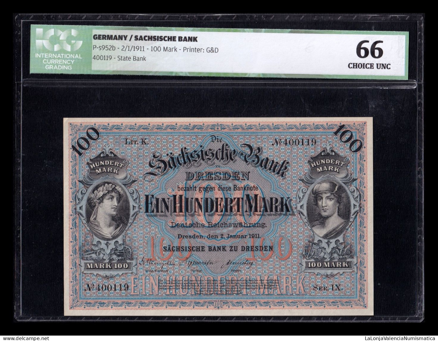 Alemania Germany 100 Mark 1911 Pick S952b Sc Unc - 100 Mark