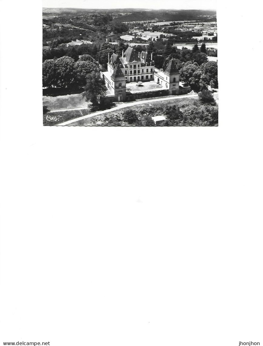 France - Postcard Used  Written 1967  - Domme -  Giversac Castle, Aerial View   - 2/scans - Domme