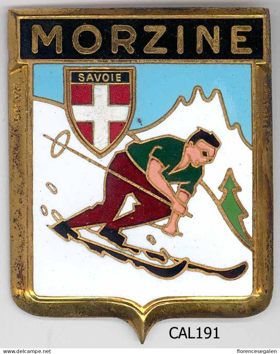 CAL191 - PLAQUE CALANDRE AUTO - MORZINE - Sonstige & Ohne Zuordnung