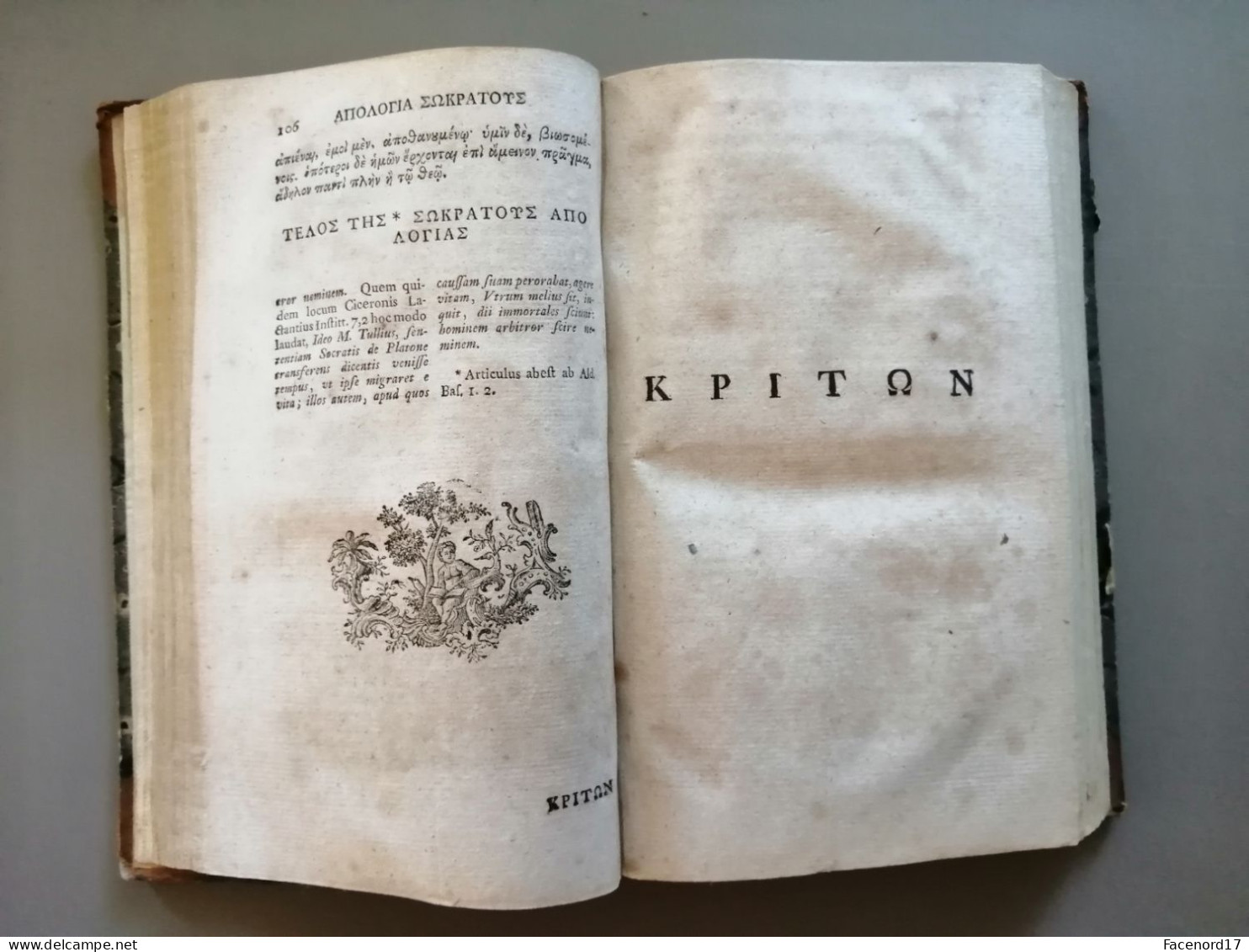 Platonis dialogi quator euthyphro apologia socratis crito phaedo graece Langenheim Leipzig 1770