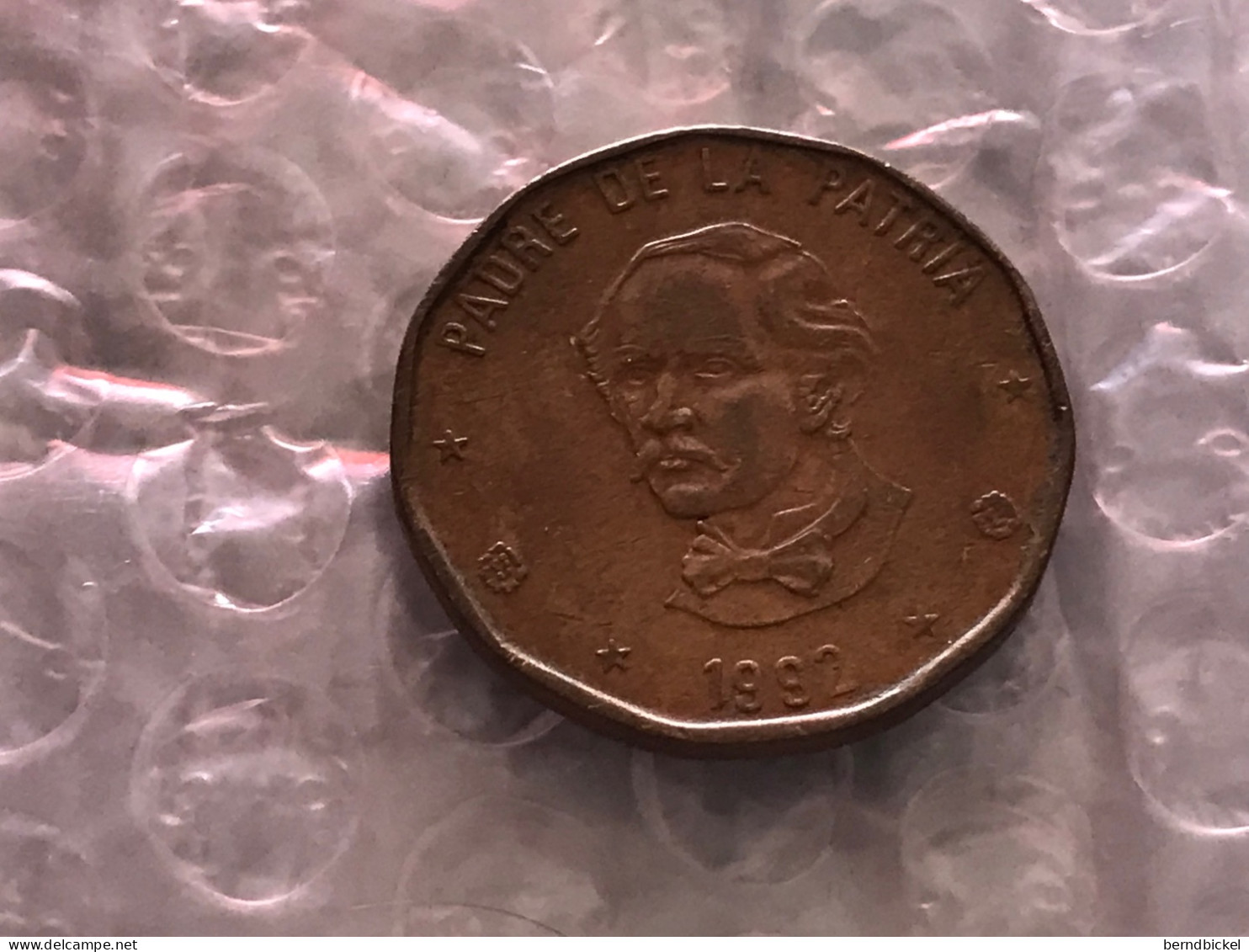 Münze Münzen Umlaufmünze Dominikanische Republik 1 Peso 1992 - Dominicana