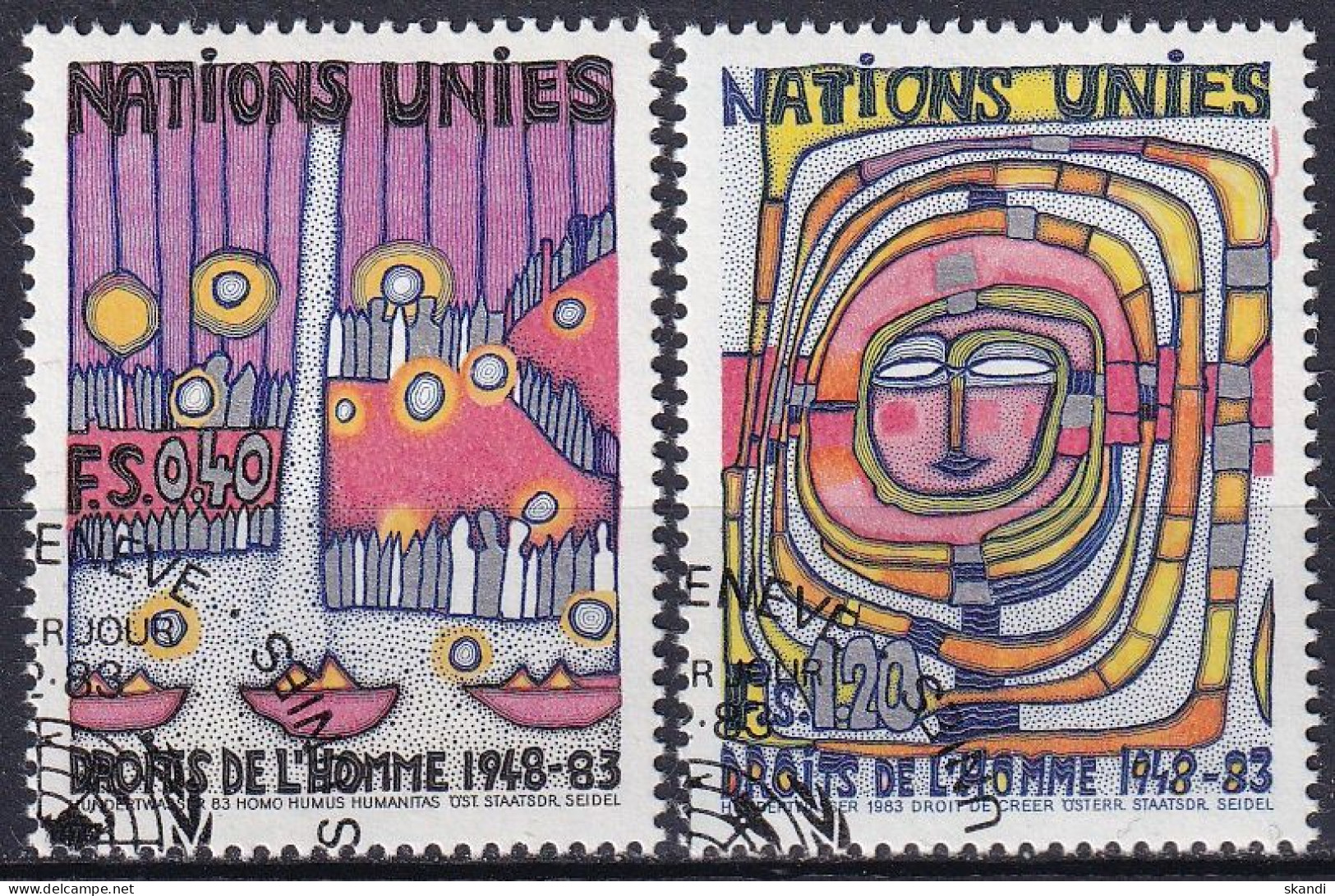 UNO GENF 1983 Mi-Nr. 117/18 O Used - Aus Abo - Used Stamps