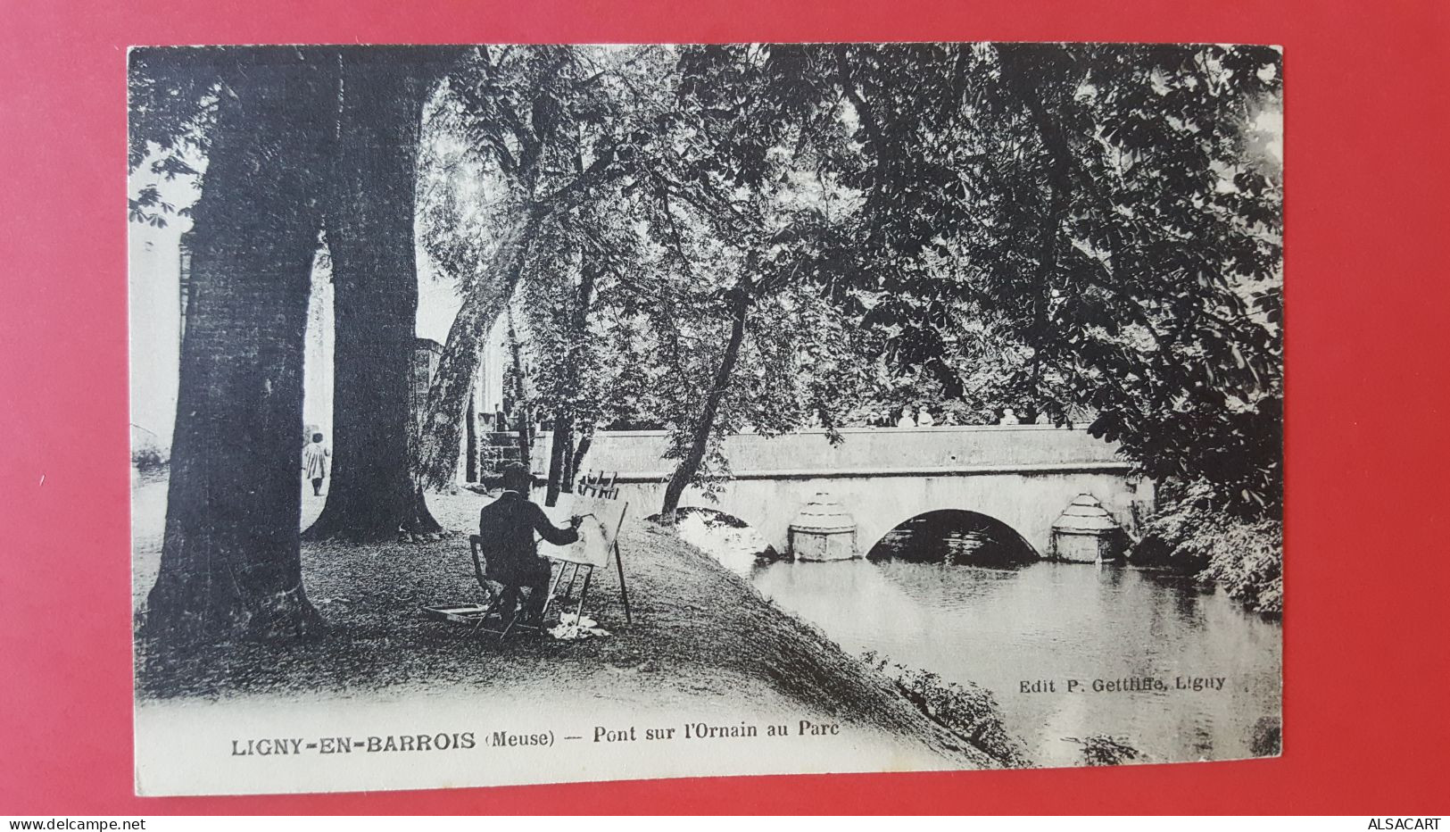 Ligny En Barrois , Pont Sur L'ornans , Peintre - Ligny En Barrois