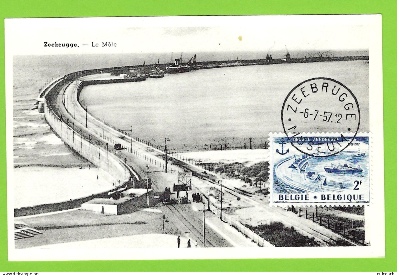 Môle Zeebrugge Belgique Carte-maximum 1019 - 1951-1960