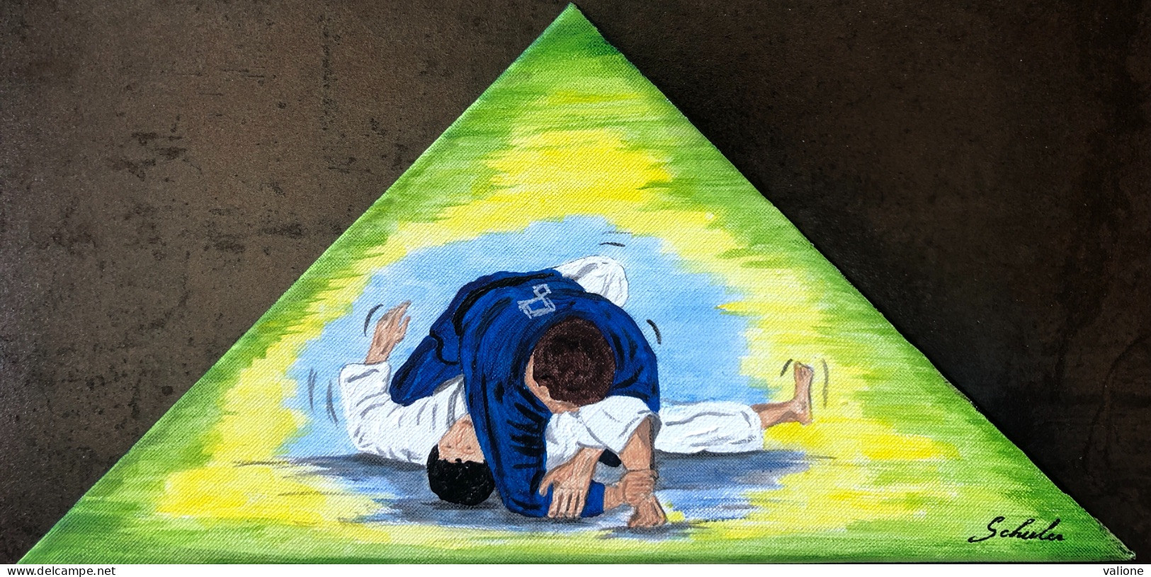 Peinture Sur Toile Jiu-jitsu Brésilien JJB BJJ Ou Judo - Acrylic Resins