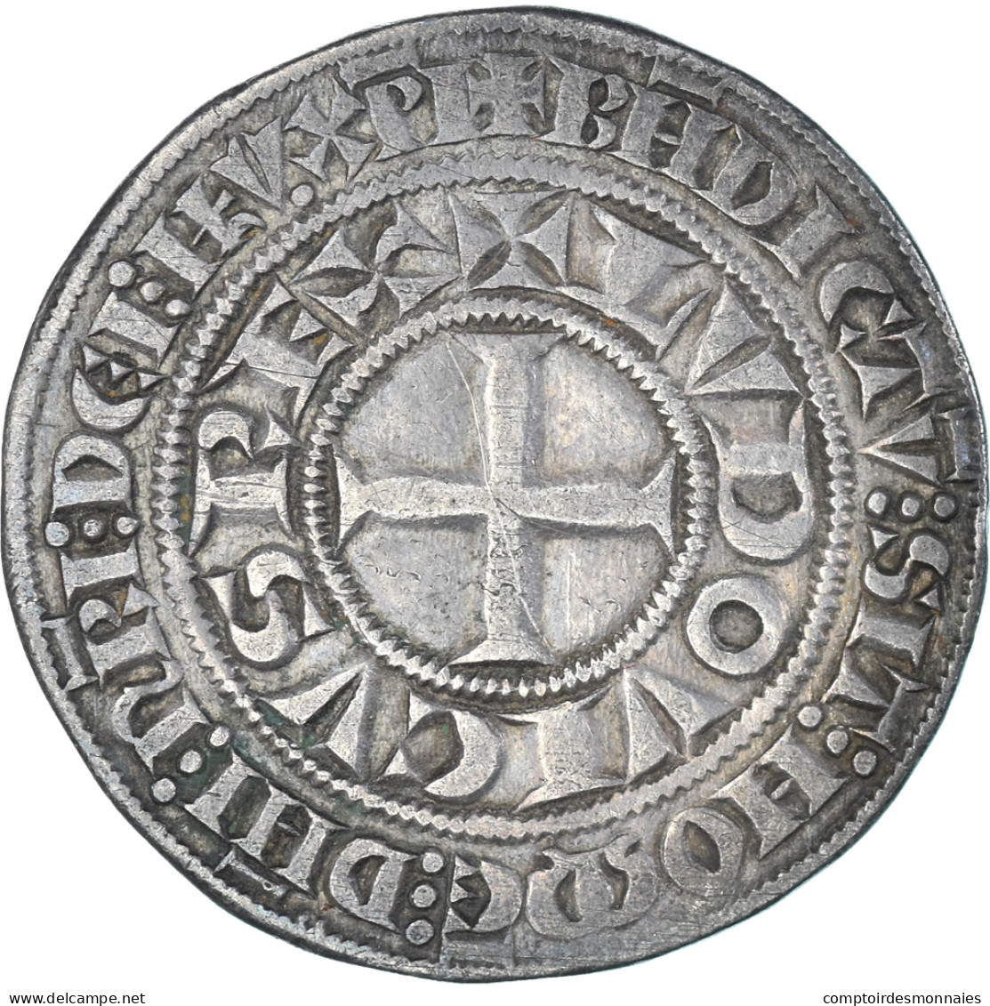 Monnaie, France, Louis IX, Gros Tournois à L'étoile, 1226-1270, TTB, Argent - 1226-1270 Luigi IX (San Luigi)