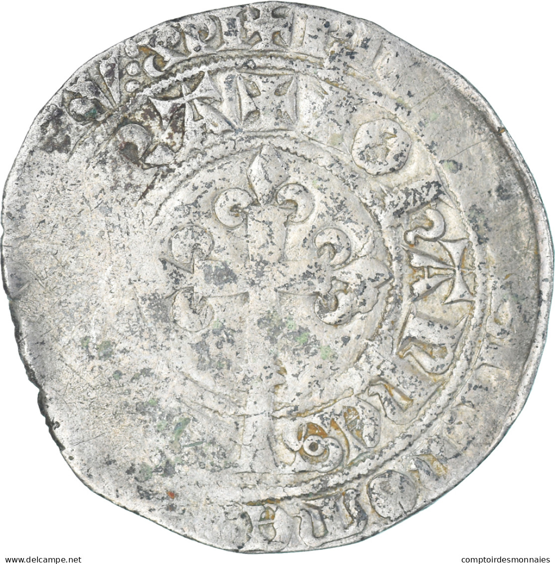 Monnaie, France, Jean II Le Bon, Gros à La Couronne, 1350-1364, 1st Emission - 1350-1364 Jan II Van Frankrijk (De Goede)