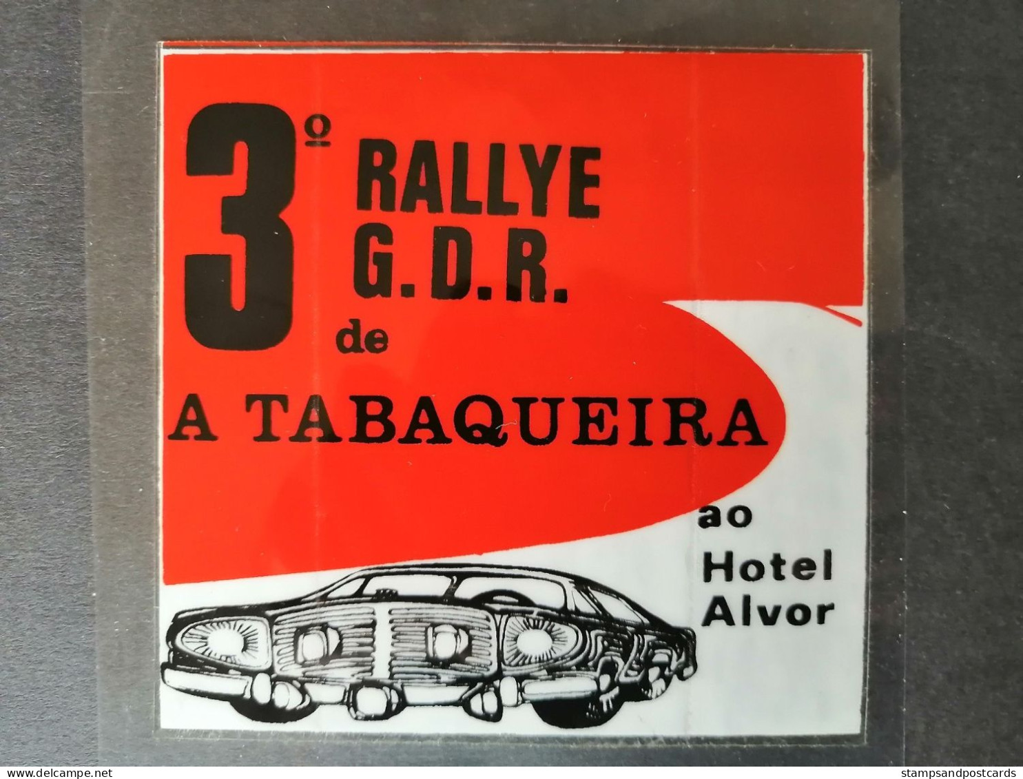 Portugal Rallye A Tabaqueira Usine Tabac 1970 Autocollant Vitre Voiture Rally Racing Cars Tobacco Co. Car Window Sticker - Autres & Non Classés
