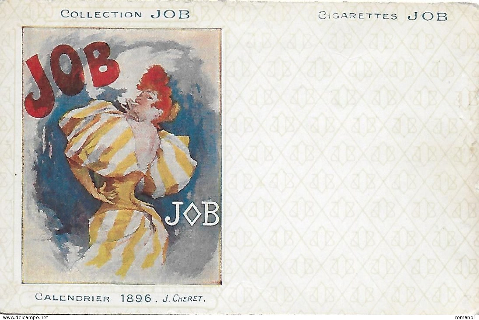 Collection  JOB -  Calendrier 1896  - J.Chèret - Chéret