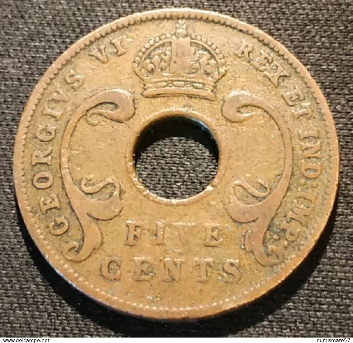 AFRIQUE DE L'EST - EAST AFRICA - 5 CENTS 1943 SA - George VI - KM 25.2 - ( Flan Fin ) - Colonia Britannica