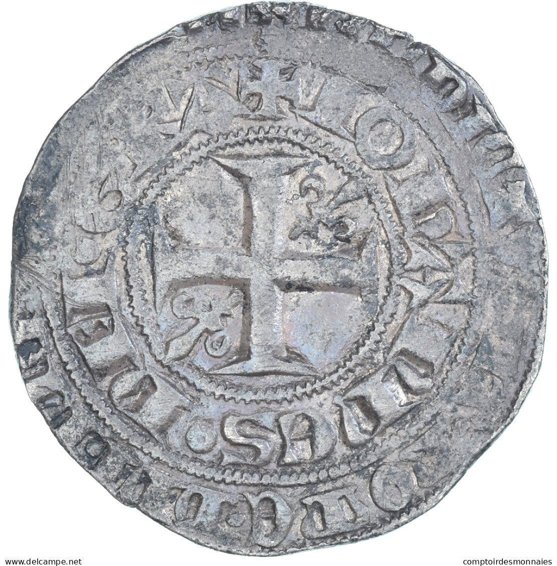 Monnaie, France, Jean II Le Bon, Gros Blanc à La Couronne, 1356-1364, TTB - 1350-1364 Giovanni II Il Buono