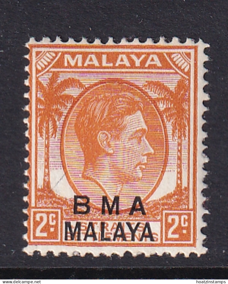 B.M.A. (Malaya): 1945/48   KGVI 'B.M.A.' OVPT   SG3    2c  [Die I]   MH - Malaya (British Military Administration)