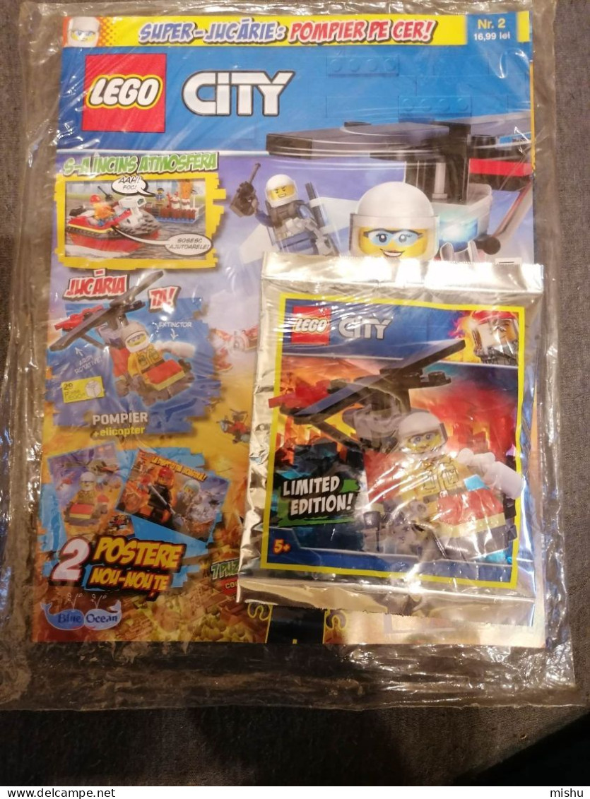 Romania - LEGO CITY Magazine With Action Figure Inside ( FIREMAN IN THE SKY ) Limited Edition - Figurines