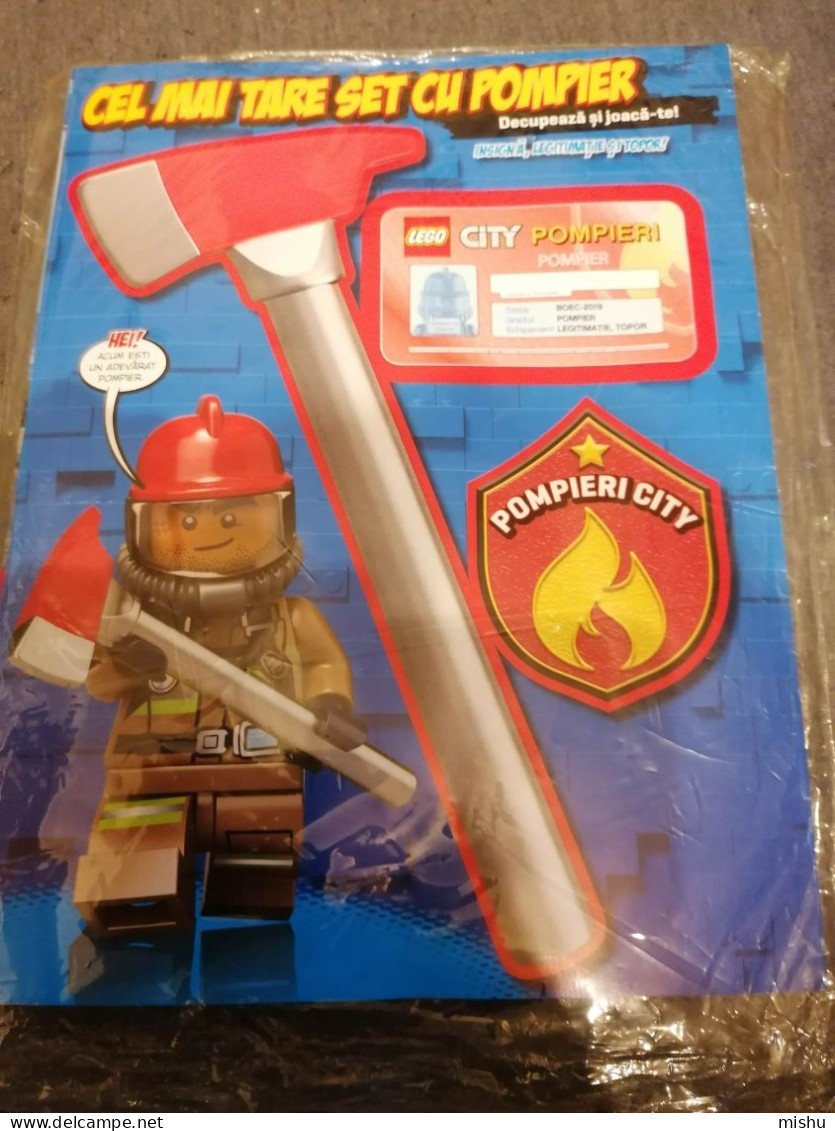 Romania - LEGO CITY Magazine With Action Figure Inside ( FIREMAN IN THE SKY ) Limited Edition - Figures