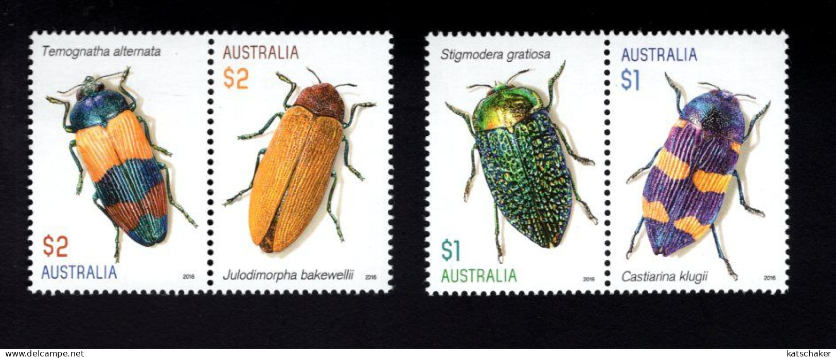 1797778096 2016 SCOTT 4531A 4533A (XX) POSTFRIS MINT NEVER HINGED   - JEWEL BEETLES -  FAUNA - INSECTS - Mint Stamps