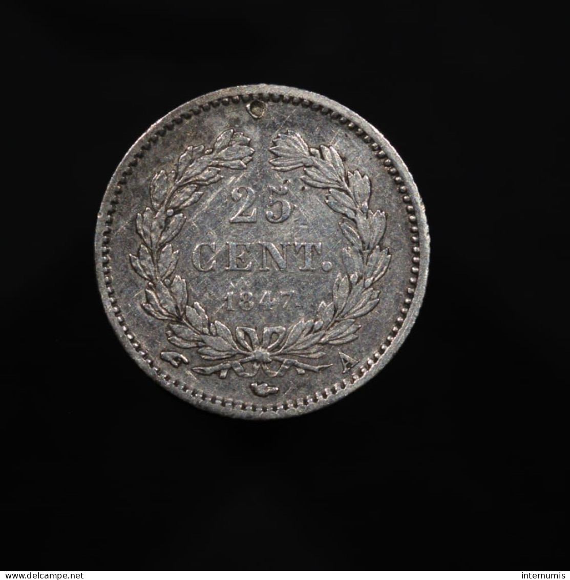 France, Louis-Philippe, 25 Centimes, 1847, A - Paris, Argent (Silver), TTB (EF), KM# 755.1, F.167/9, Gad.357 - 25 Centimes