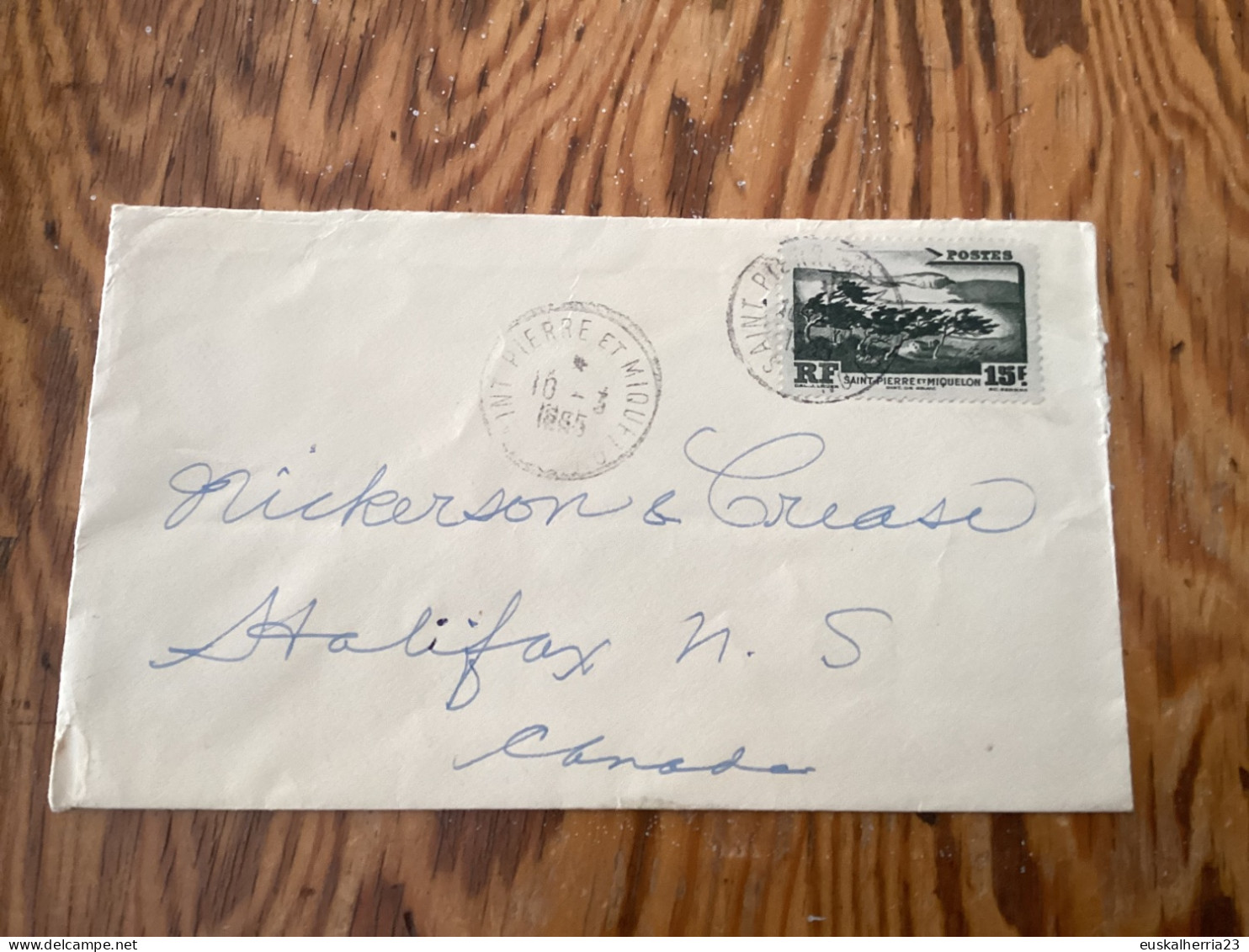 Enveloppe Affranchie Saint-pierre Et Miquelon 1955 - Used Stamps