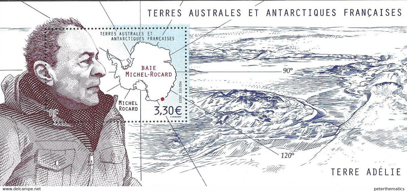 FRENCH ANTARCTIC, TAAF, 2023, MNH MICHEL ROCARD, S-SHEET - Altri & Non Classificati