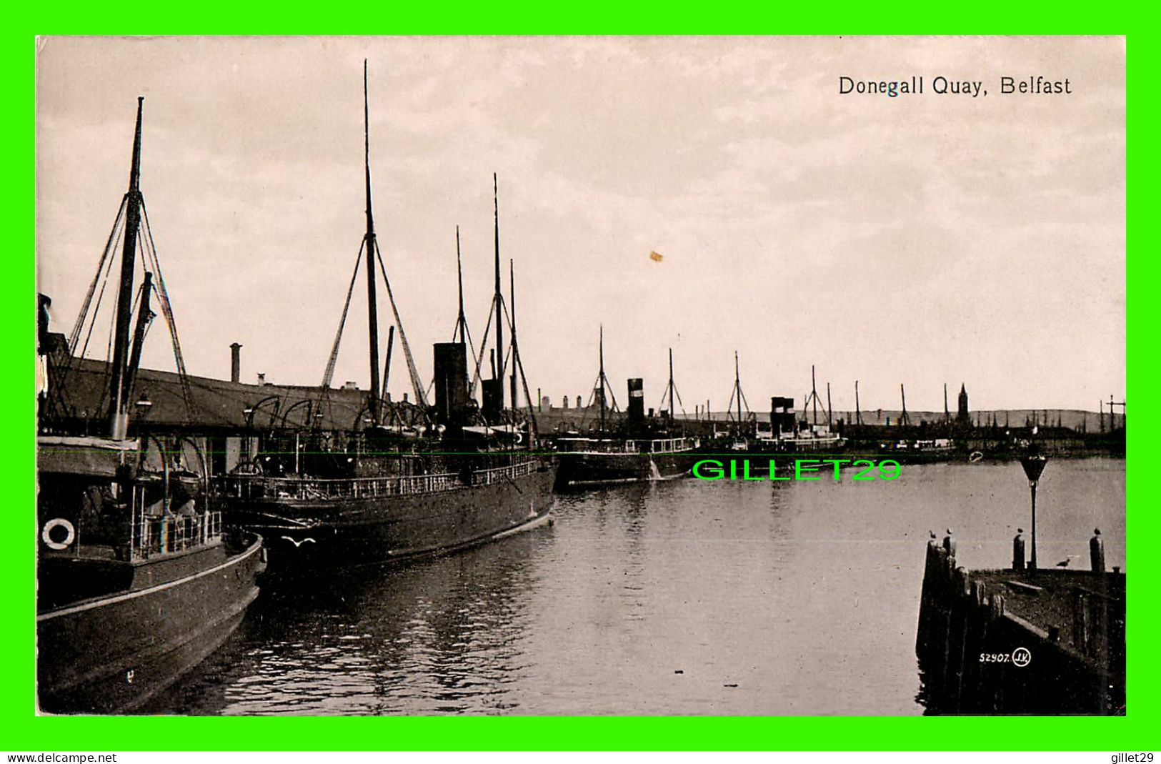 BELFAST, IRLANDE DU NORD - DONEGALL QUAY - ANIMATED WITH SHIPS - P.T.D.C. - - Belfast