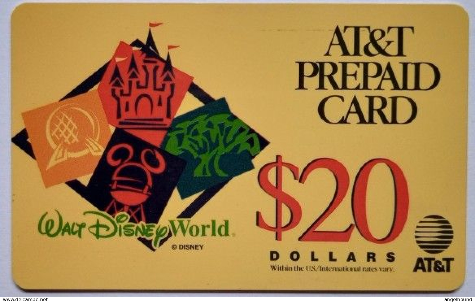 USA  AT&T $20 Prepaid " Walt Disney World " - AT&T