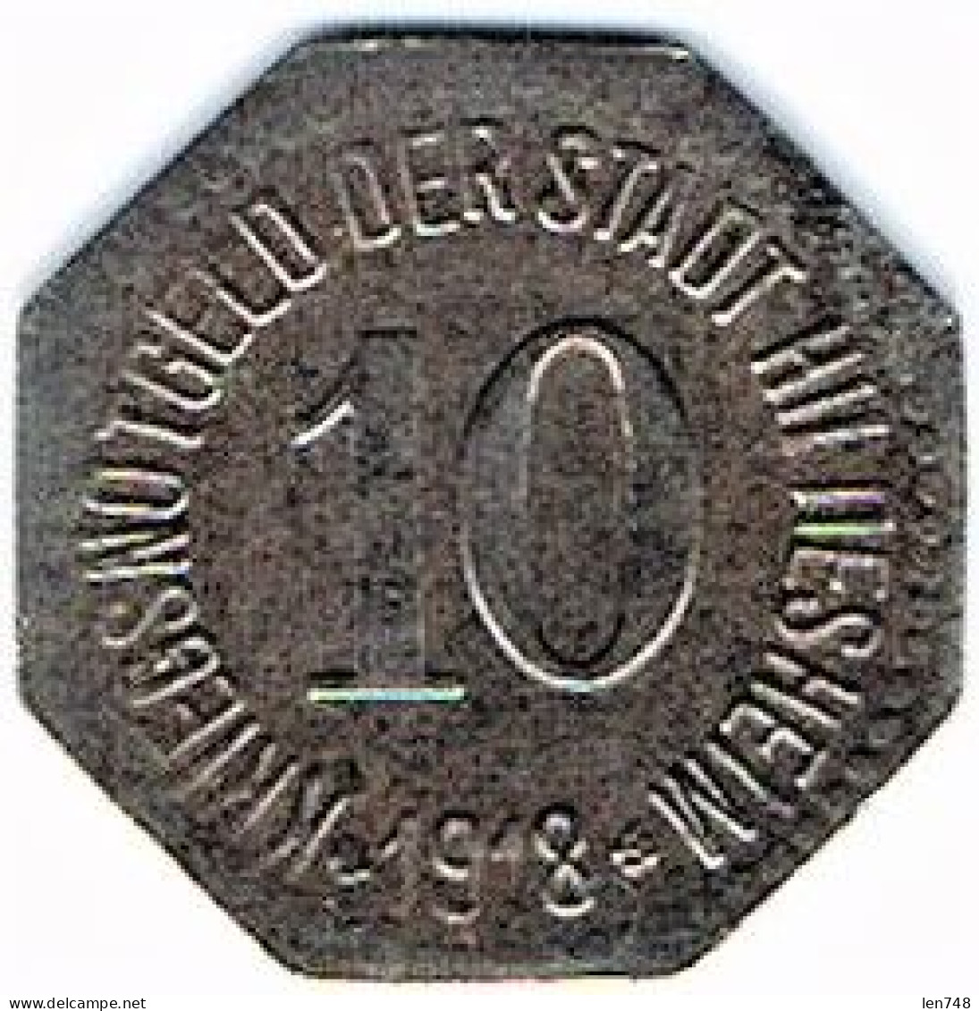 Nécessité Allemagne : 10 Pfennig 1918 Hildesheim - Notgeld