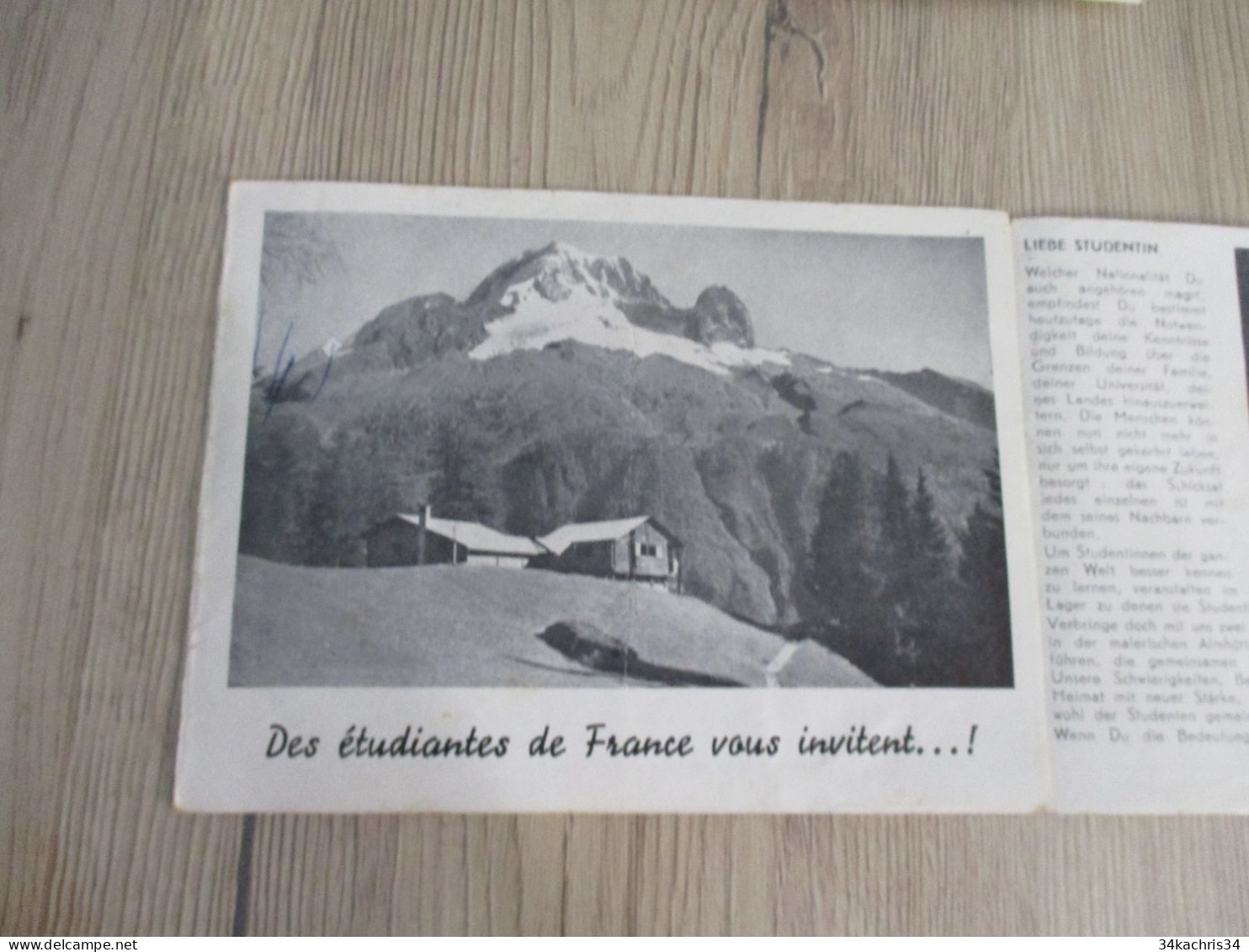 Pub Publicité Dépliant Touristique 3 Volets Camps De Vacances En Montagne - Advertising