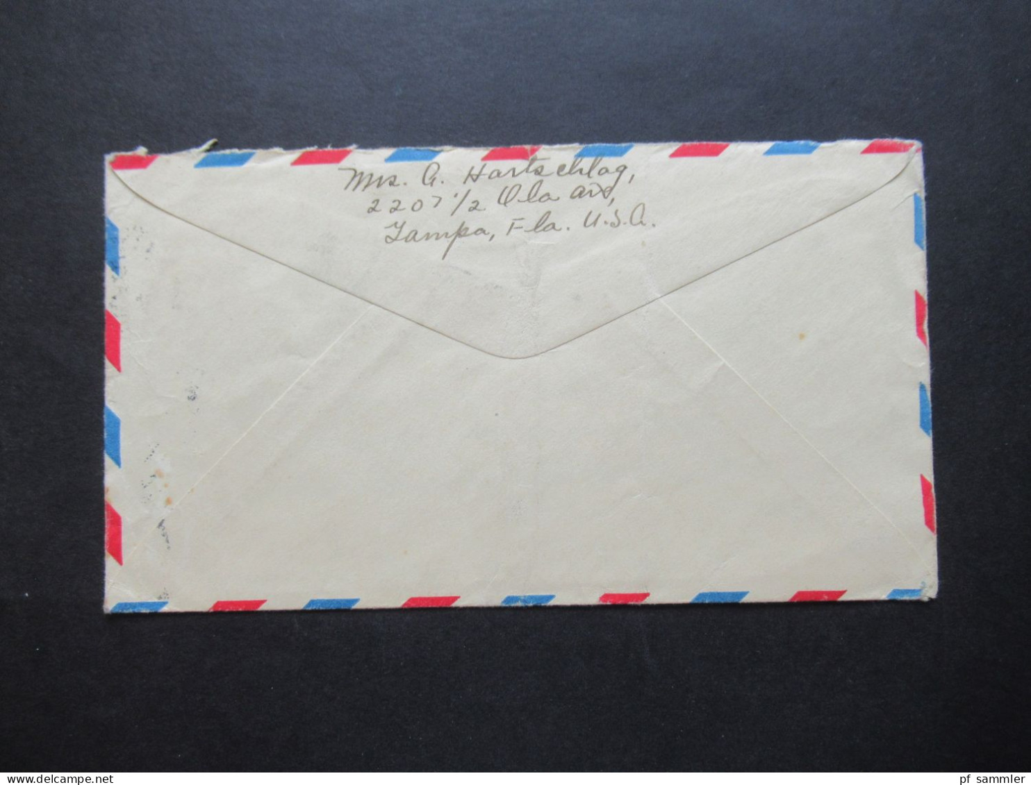USA 1937 GA Umschlag Mit Flugpostmarke Stempel Tampa Handschriftlich Air Mail To New York / Mit Inhalt - Lettres & Documents