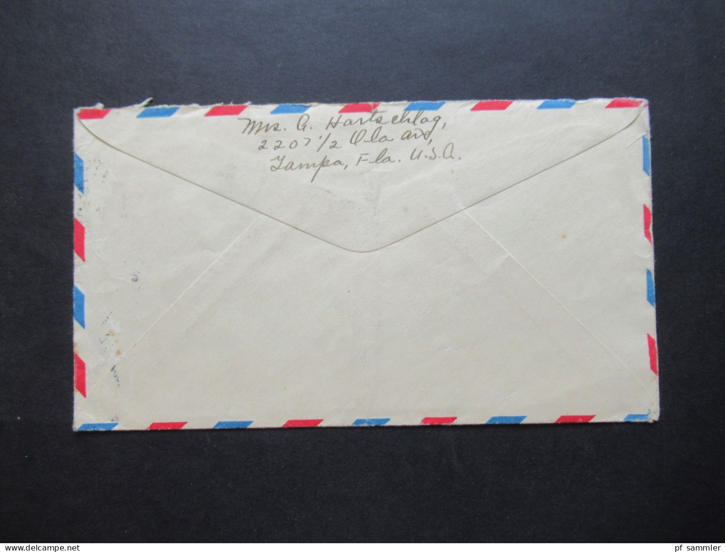 USA 1937 GA Umschlag Mit Flugpostmarke Stempel Tampa Handschriftlich Air Mail To New York / Mit Inhalt - Cartas & Documentos