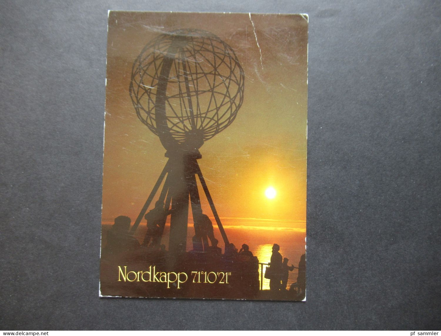 Norwegen 1982 Schiffspost / AK Und Stempel Trondheim - Kirkenes Nordkapp Nach Bergen Gesendet - Briefe U. Dokumente