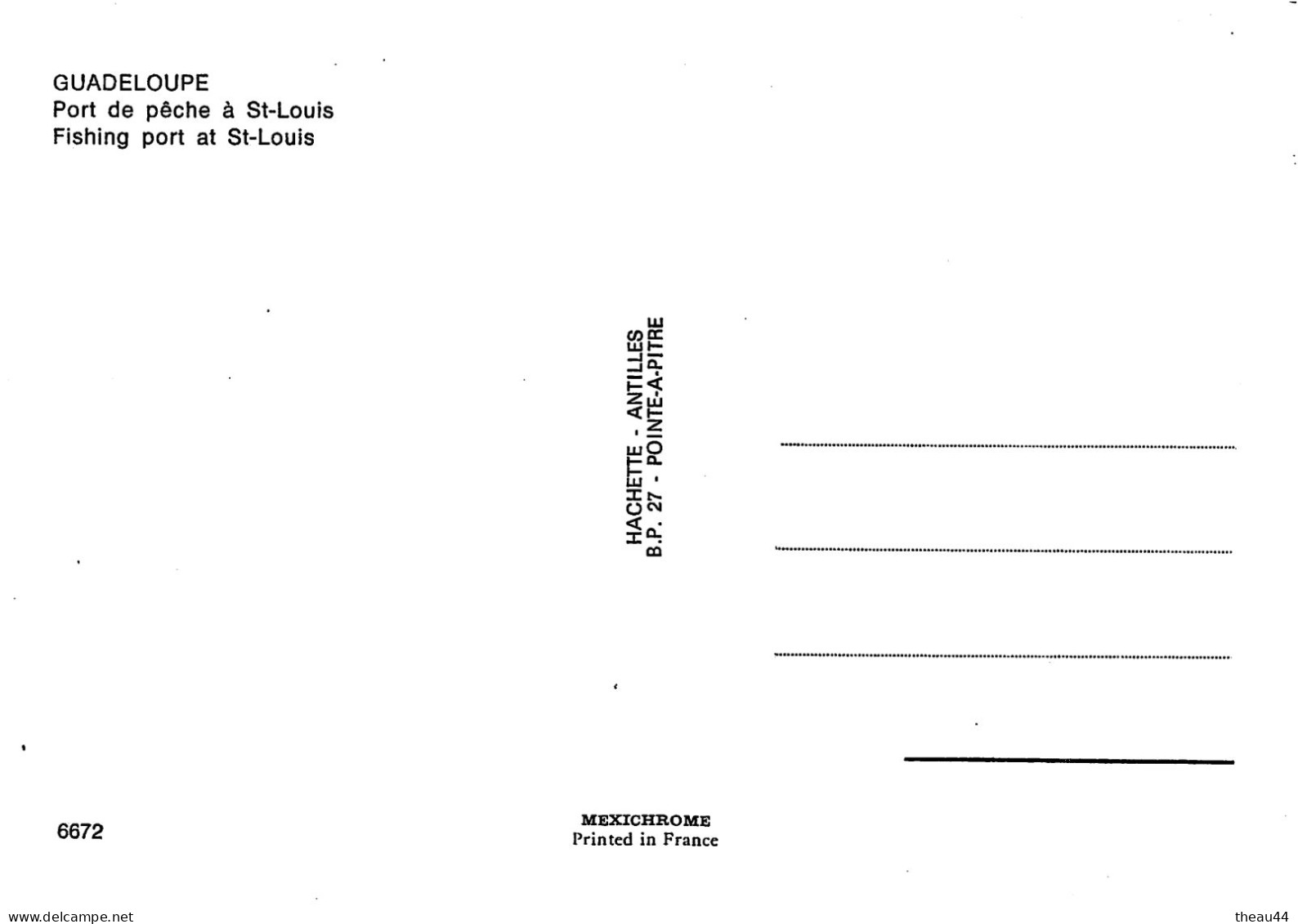 GUADELOUPE  -  Lot de 20 Cartes - Ste-Anne, Basse-Terre, Marie-Galante, Pointe-à-Pitre, St-Louis, Mairie, Hôtel, Pêche..