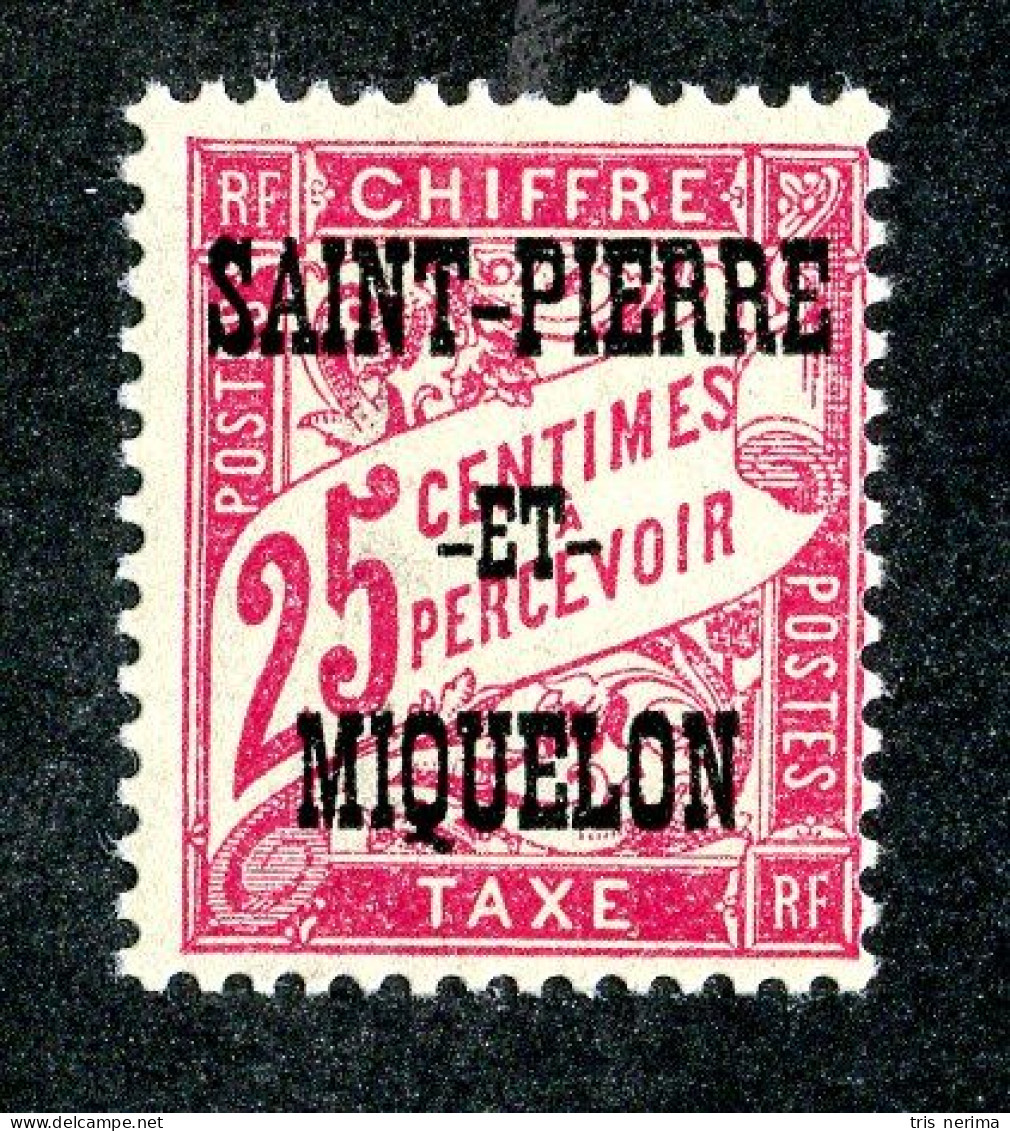 1097 Wx St Pierre 1925 Scott J13 M* (Lower Bids 20% Off) - Postage Due