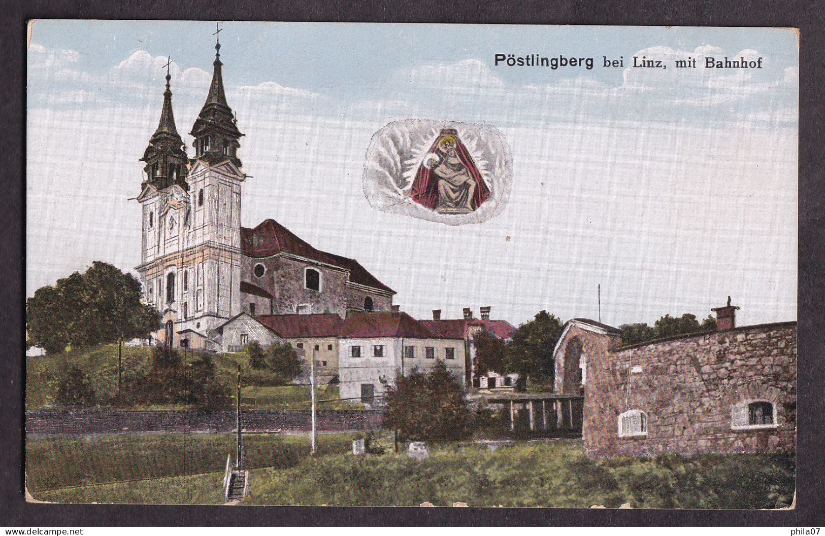 AUSTRIA - Postlingberg Bei Linz, Mit Bahnhof / Military Cancel On The Back / Postcard Circulated, 2 Scans - Linz Pöstlingberg