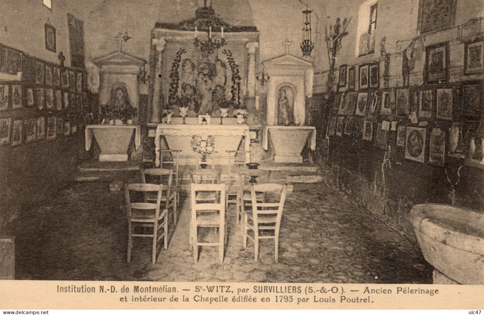 - Institution N.-D. De Montmélian. - St-WITZ, Par SURVILLIERS (S.-et-O.) - Intérieur De La Chapelle - - Saint-Witz