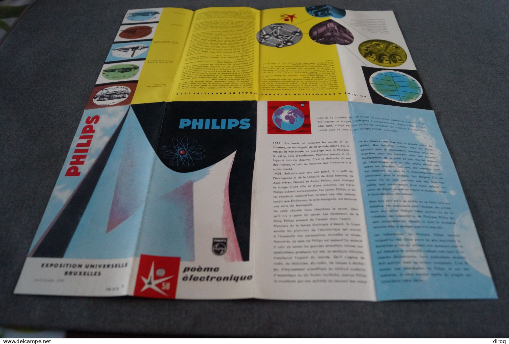 L' Expo 1958, Bruxelles,Philips,publicitaire,39 Cm / 43,5 Cm. - Publicidad