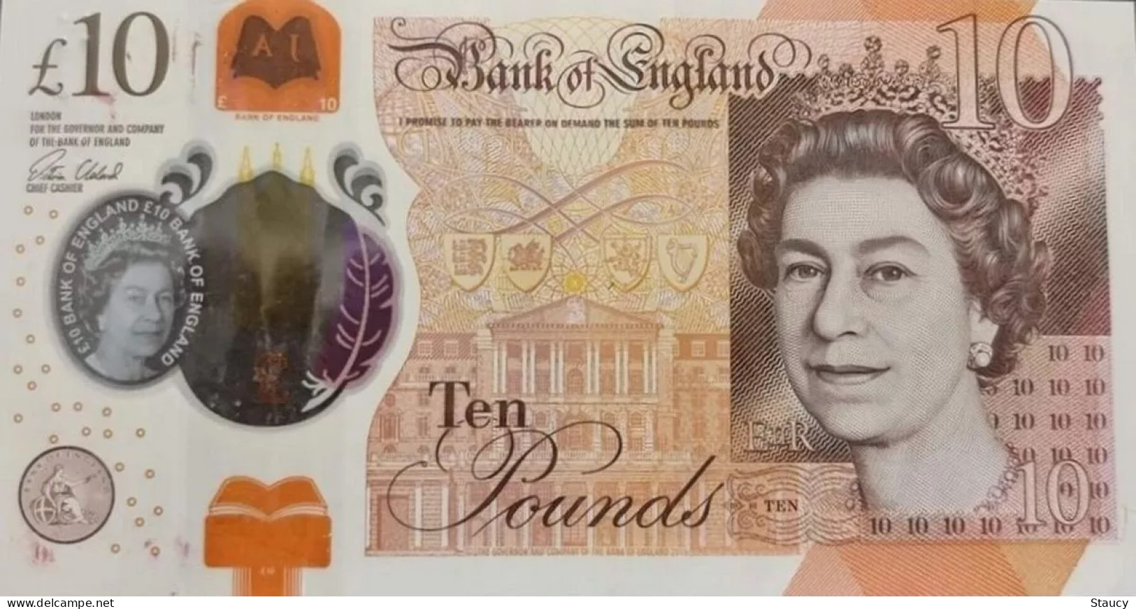 UK GB UNITED KINGDOM QE II £10 Ten Pound Sterling Bank NOTE As Per Scan - 10 Pounds